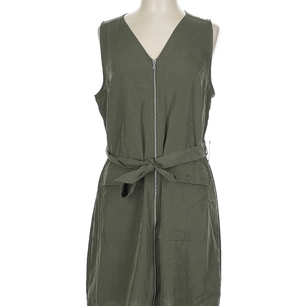 NWT Express Olive Green Zip-Up Dress